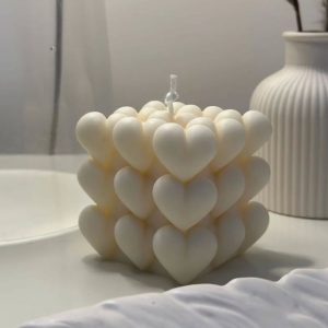 Διακοσμητικό Κερί «Καρδιές» από Κερί Σόγιας