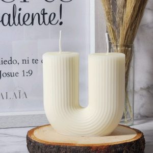 Διακοσμητικό Κερί «U» από Κερί Σόγιας