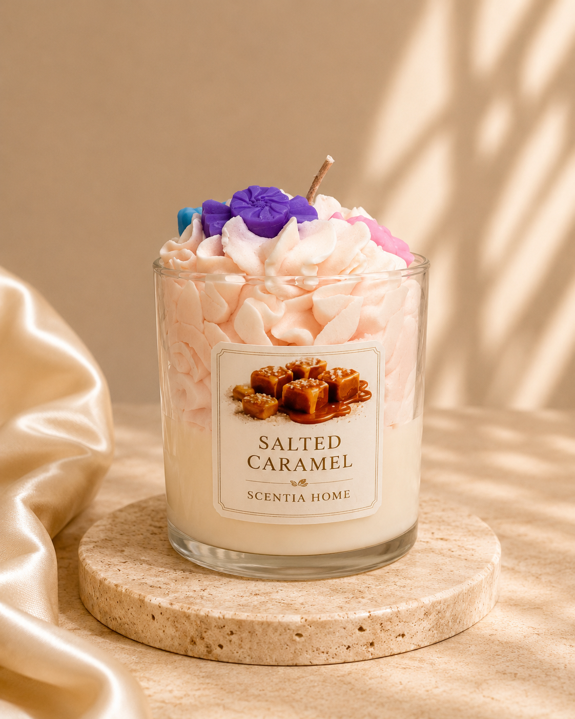 Pink Caramel Dream – Χειροποίητο Αρωματικό Κερί Σόγιας