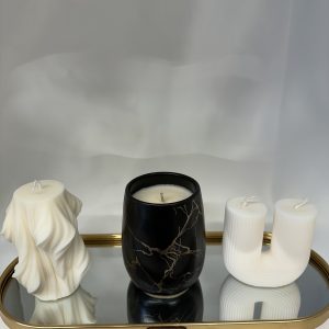 Modern Harmony Set – Σετ Χειροποίητων Αρωματικών Κεριών Σόγιας με Διακοσμητικό Δίσκο