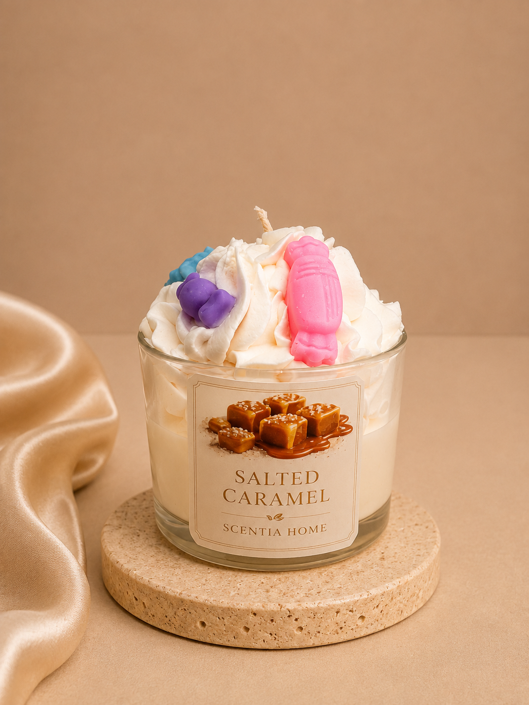 Pink Caramel Dream – Χειροποίητο Αρωματικό Κερί Σόγιας