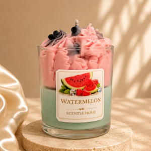 Αρωματικό Κερί Watermelon – Χειροποίητη Διακόσμηση από Κερί Σόγιας