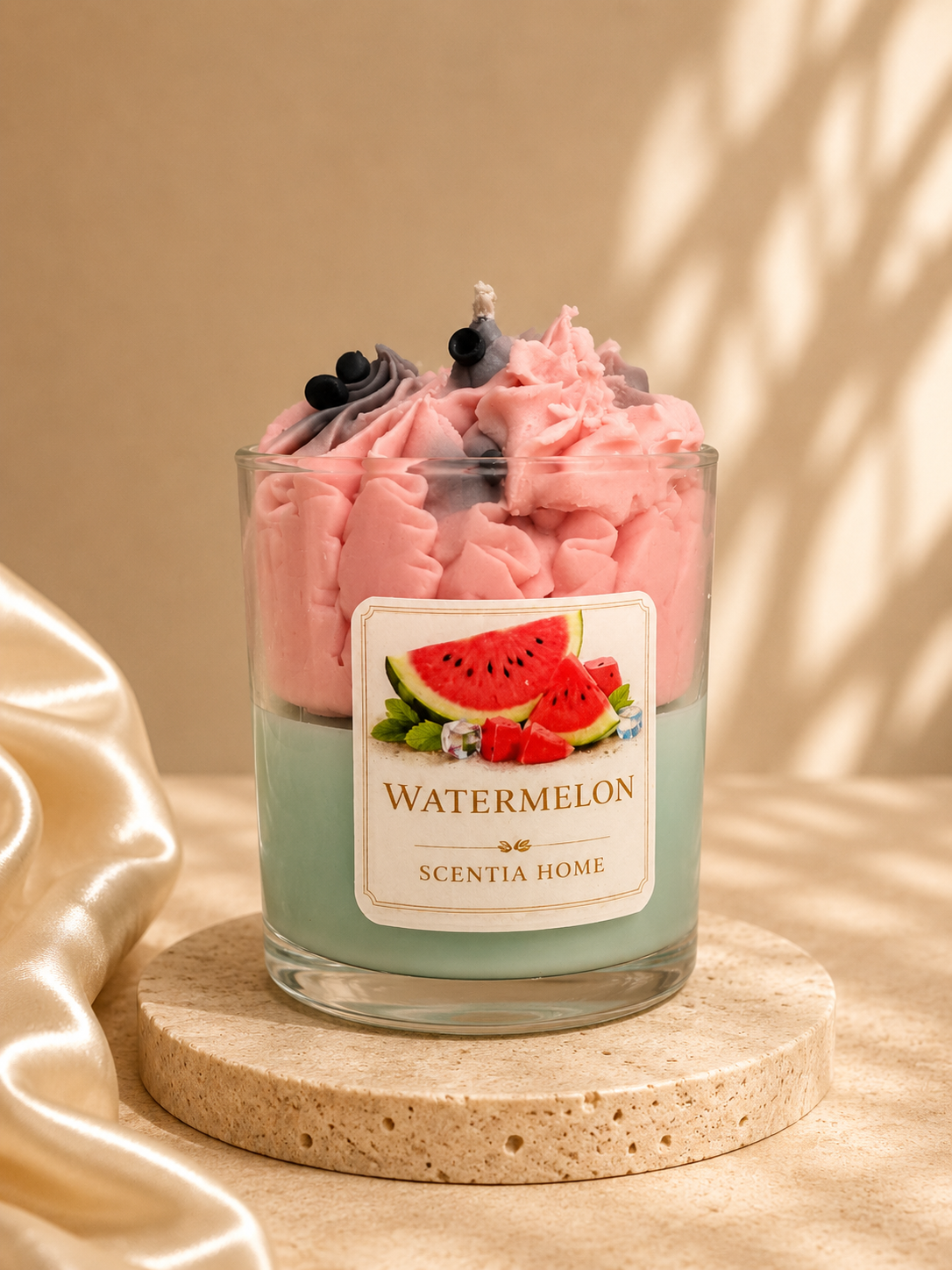Αρωματικό Κερί Watermelon – Χειροποίητη Διακόσμηση από Κερί Σόγιας